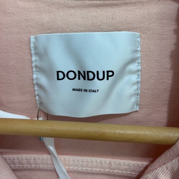 Dondup Italian Designer Light Pink Distressed Denim Jacket Size Small NWT Casual - Picture 2 of 10